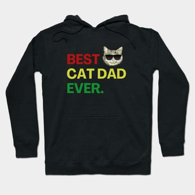 Best Cat Dad Ever Cat Lover Owner Hoodie by Haperus Apparel